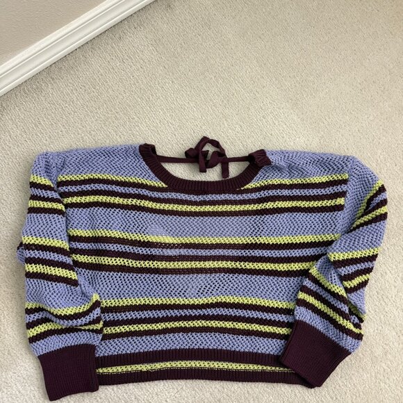 NWT By Anthropologie Striped Knit Top in S - Picture 3 of 7